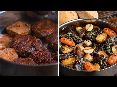 The Meatiest Seitan Braised to Perfection (Vegan Beef Bourguignon)