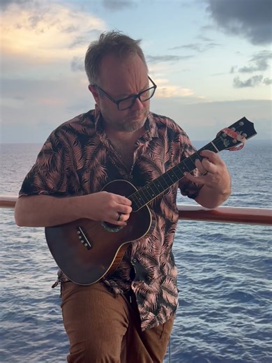 Original ukulele music on the Caribbean Sea This one just seemed to fit beautifully with the subtle pretty sunset unfolding behind me. It’s a piece I write called Lonely Dance, recorded on the Caribbean Ukulele Cruise near St Kitts. #learnukulele #ukuleletok #ukuleletiktok #mattstead #ukulele #ukulelechords #musiclesson #ukulelecruise