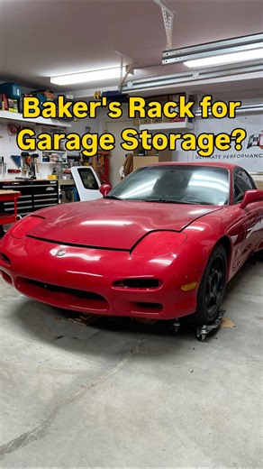 I thought this idea of using baker's racks as parts storage was really need and wanted to share.
