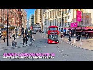 A scenic tour of London on Bus 19: Battersea Bridge to Finsbury Park Route with upper deck views 🚌