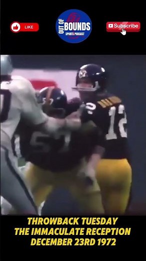Throwback Tuesday: Reliving the 1972 Immaculate Reception! #FrancoHarris #NFLHistory #SteelersNation