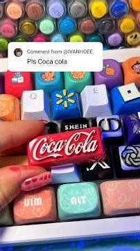 Printing C for Coca-Cola Logo! Then Drawing on my keyboard!‪@Coca-Cola‬ #3dprinting