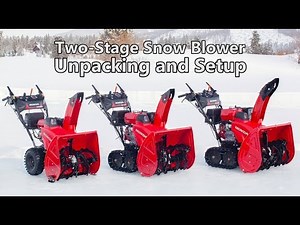 Honda Two-Stage Snow Blower Unpacking and Setup