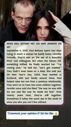 WHEN PAUL BETTANY MET HIS WIFE JENNIFER ON SET
