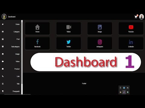 How to Dashboard Design HTML CSS JavaScript #codezara #coding #dashboard #html5