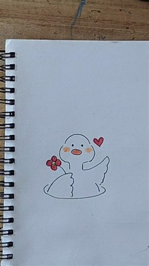 Draw a cute Duck #duck #cute #drawing #easydrawing #artwork #drawingtutorial #howtodraw #sketch