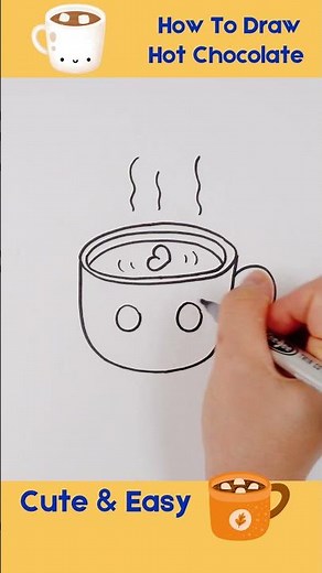 Learn to Draw Hot Chocolate Step-by-Step #howtodraw #drawing #creative #tutorial