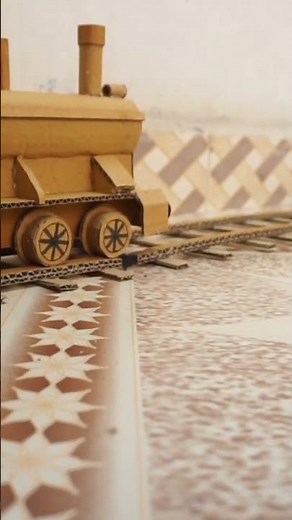 how to make a cardboard train