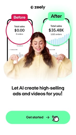 Generate winning ads, proven copy, and tested hooks — all based on 7,000 top-performing creatives from 8–9 figure brands! | Zeely: AI Ads Maker