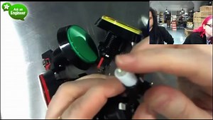 Large Arcade Button with LED - 60mm White