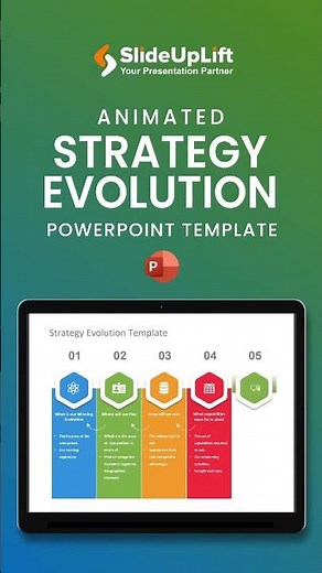 Animated Strategy Evolution PowerPoint Template #powerpoint #presentation #animation #strategy