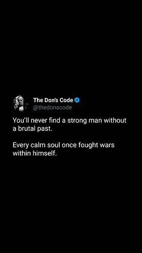 2.3K views · 783 reactions | Every strong man you admire paid for that strength in silence. Scars became wisdom. Pain became discipline. That’s why his presence feels different. Follow @thedonscode_ #thedonscode #masculinity #mindset #innerstrength #growth #selfmastery #motivationalposts #alphamindset #wisdom #resilience | The Don’s Code | Facebook