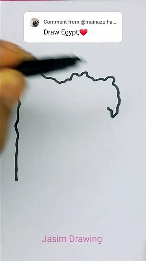 How to Draw Egypt Map very easy