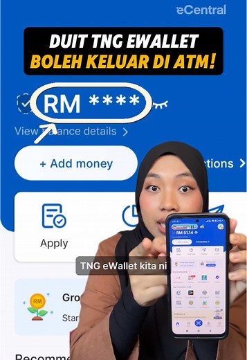 Keluarkan Duit dengan TNG eWallet di ATM