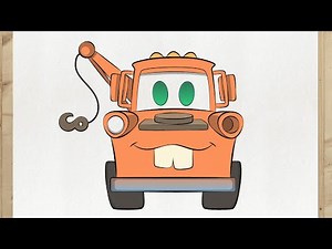 How to Draw TOW MATER 🚗 | Disney Pixar Cars | Step-by-Step Tutorial!