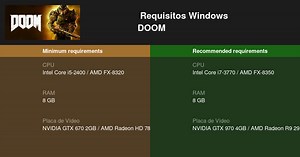DOOM Requisitos Mínimos e Recomendados 2026 - Teste seu PC 🎮