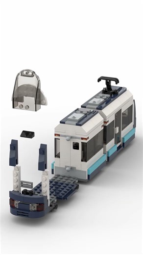 City Tram Sound Transit by RobNHarry Lego MOC Speed build