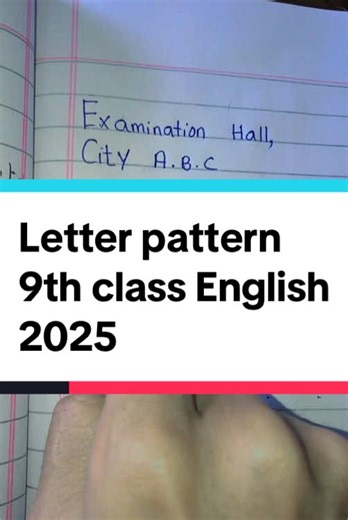 9th Class English Letter Pattern Preparation for 2025