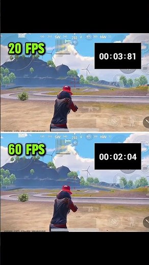20 FPS vs 60 FPS ✅ FPS Comparison #pubgmobile #bgmi #tipsandtricks