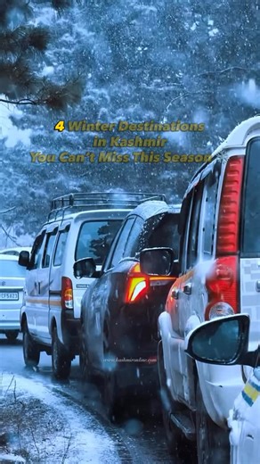 When winter graces Kashmir, the valley transforms into a snow paradise and these four destinations capture its magic like no other: 🏔 Gulmarg – The crown jewel of Kashmir winters. Carpeted in thick snow, Gulmarg is every skier’s dream and every traveler’s postcard come alive. Take the world-famous Gondola ride and witness the Himalayas draped in white serenity. 🌨 Sonamarg – Aptly called the ‘Meadow of Gold’, winter turns Sonamarg into a mystical land of frozen rivers and glistening peaks. Perf