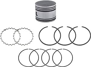 Air Brake Compressor Piston with Rings for Detroit Diesel/Cummins/DDC 60 / Pro 822/827 / 832 / Belde / 2,38 * 2,38 * 2,38 * 4,76 * 4,76 Ø70.64 mm