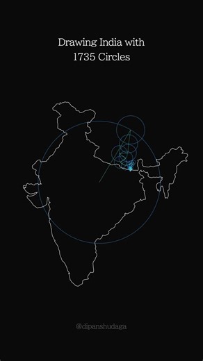 Dipanshu Daga on Instagram: "Maths is beautiful . . . . . #manim #india #visualisation #indiamap #coding #sideproject #vibecoding #maths #mathematics #mathsisfun"
