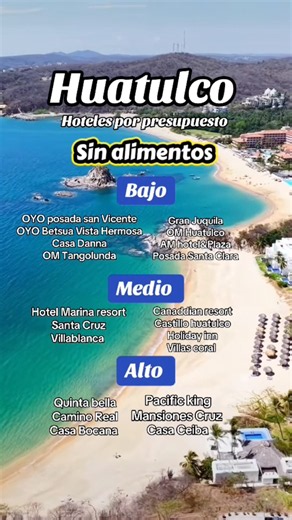 Hoteles en Huatulco para todo tipo de presupuesto #huatulcooaxaca #hospdaje #hotel #tips