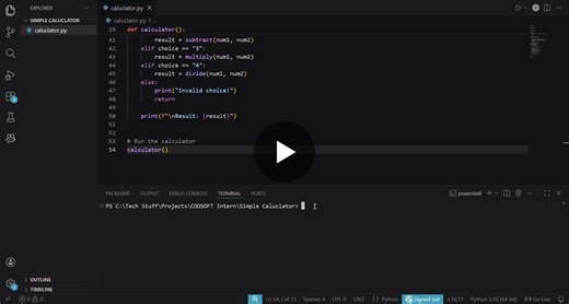 #codsoft #python #internship #coding #beginnerprojects #softwaredevelopment #learningjourney | Venkata Puneeth Kothapalli