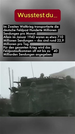 Soldatenalltag: 22,9 Mio. Feldpost pro Tag?!