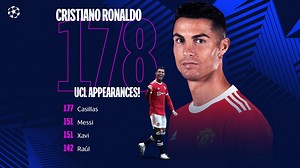 Cristiano Ronaldo sets new Champions League appearance record | UEFA Champions League 2021/22