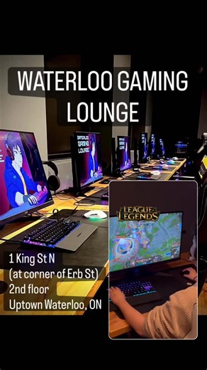 Waterloo Gaming Lounge on Instagram: "Walk in. Find your people. PC gaming IRL - Uptown Waterloo 🖥️✨ Coffee, snacks, hot chocolate, energy drinks– pick-up games, tournaments, or just your own lane. Play here. Belong here. #waterloogaminglounge #uptownwaterloo #pcgaming #gamingcafe #kwgamers"