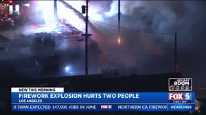 Massive fireworks explosion injures two people