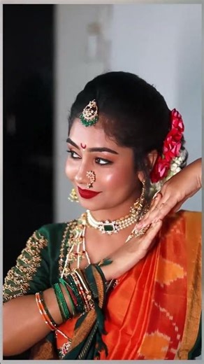 Luxury Marathi Bridal Golden Eye + Hair | Deepa Rathod Apsara Aali | almightymakeupstudio