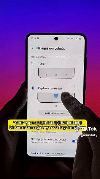 Telefonun alt kısmında yer alan tuşlar nasıl kaldırılır? Navigasyon Çubuğu #samsung #apple #iphone #ios #redmi #oppo #realme #huawei #android #wustafy