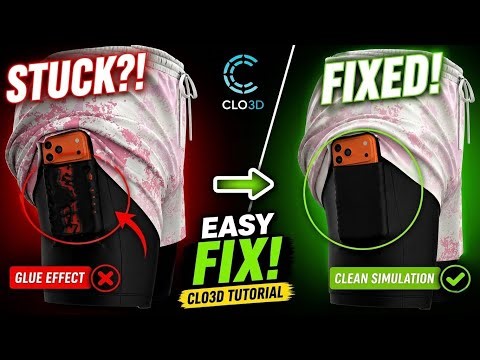 Fix Accessories Sticking to Cloth in CLO3D (Collision Issue SOLVED)