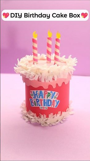 DIY Birthday Cake Gift Box 🎂 Easy Handmade Paper Craft / Cute Gift Idea Mother's Day #papercraft