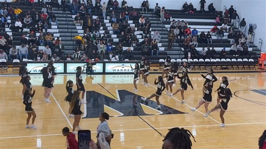 Warren G. Harding’s cheerleaders performing at halftime of last night’s boys 🏀 game against Youngstown Chaney. | Warren G Harding Raiders Fans - WGH GYM Mollenkopf Stadiums