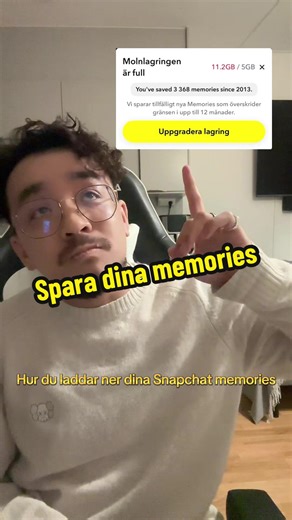 Hur man sparar sina Snapchat memories effektivt