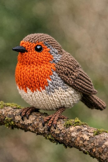 Realistic Robin Knit Pattern – Multilingual PDF Woodland Bird Tutorial (digital Download) - Etsy