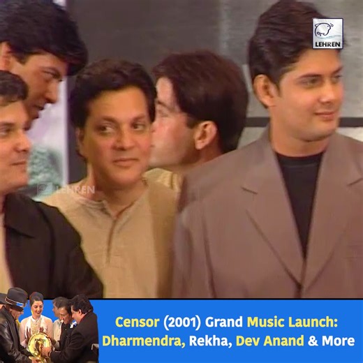 Censor (2001) Grand Music Launch: Dharmendra, Rekha, Dev Anand & More #censor #Dharmendra #rekha #DevAnand #bollywood #throwback #Lehren | Lehren