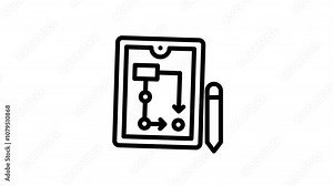 planning animated icon Stock Video