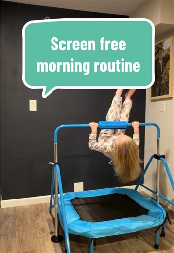 We replaced screen time with movement that actually regulates 🤍 Same setup, three kids, three very different sensory needs…and it works before school and before bed. From my toddler needing vestibular input, to my gymnast preschooler, to my big kid who needs full-body movement to calm his nervous system… this has become part of our daily rhythm. When kids get the sensory input their bodies are asking for, behavior improves and screens aren’t the default anymore. ✨ Height adjusted for each child