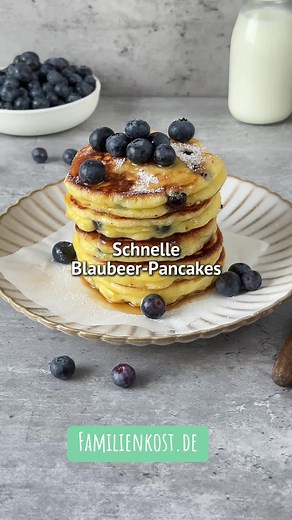 Blaubeer Pancakes mit Buttermilch – Familienrezept