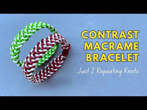 DIY Two-Tone Satin Cord Bracelet | Easy Macrame Bracelet for beginners