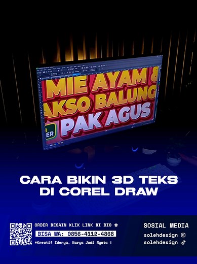 Cara Gampang Bikin 3D Teks di Corel Draw