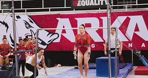 70K views · 2.9K reactions | For the first time in Barnhill Arena, Norah Flatley! | Arkansas Razorback Gymnastics | Facebook
