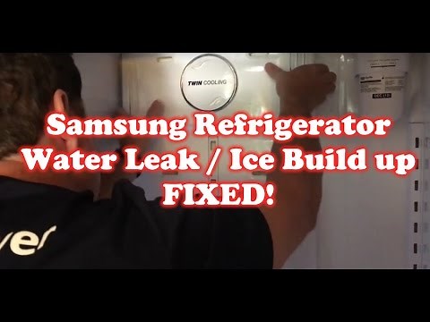 How to fix Samsung Refrigerator Water leaking / Ice Build up!