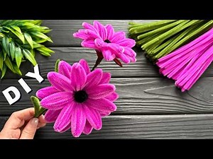 DIY Pipe Cleaner Crafts How to Make Flower from Chenille Stems Pipe Cleaner Flowers Ideas