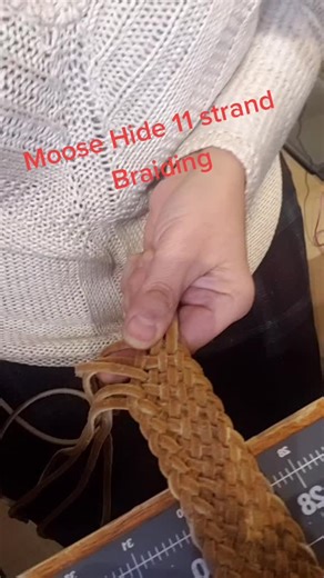 Traditional Moose Hide Purse Handle Braiding
