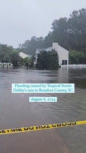 Tropical Storm Debby’s rains caused severe flooding in low lying areas in the Hilton Head Island area in Beaufort County, S.C. as seen this morning, Aug. 6. Click the link in our bio to see live updates throughout the storm. 🎥 Drew Martin | Karl Puckett | The Island Packet
